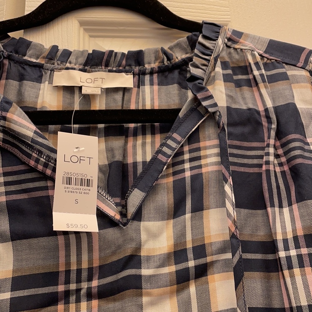 Loft Plaid Blouse - Picture 2 of 3